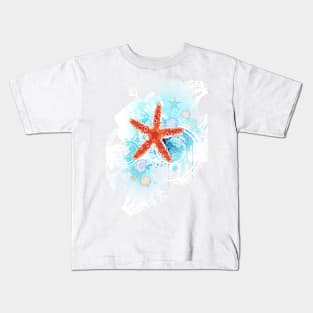 Red Starfish ( Sea Starfishes ) Kids T-Shirt